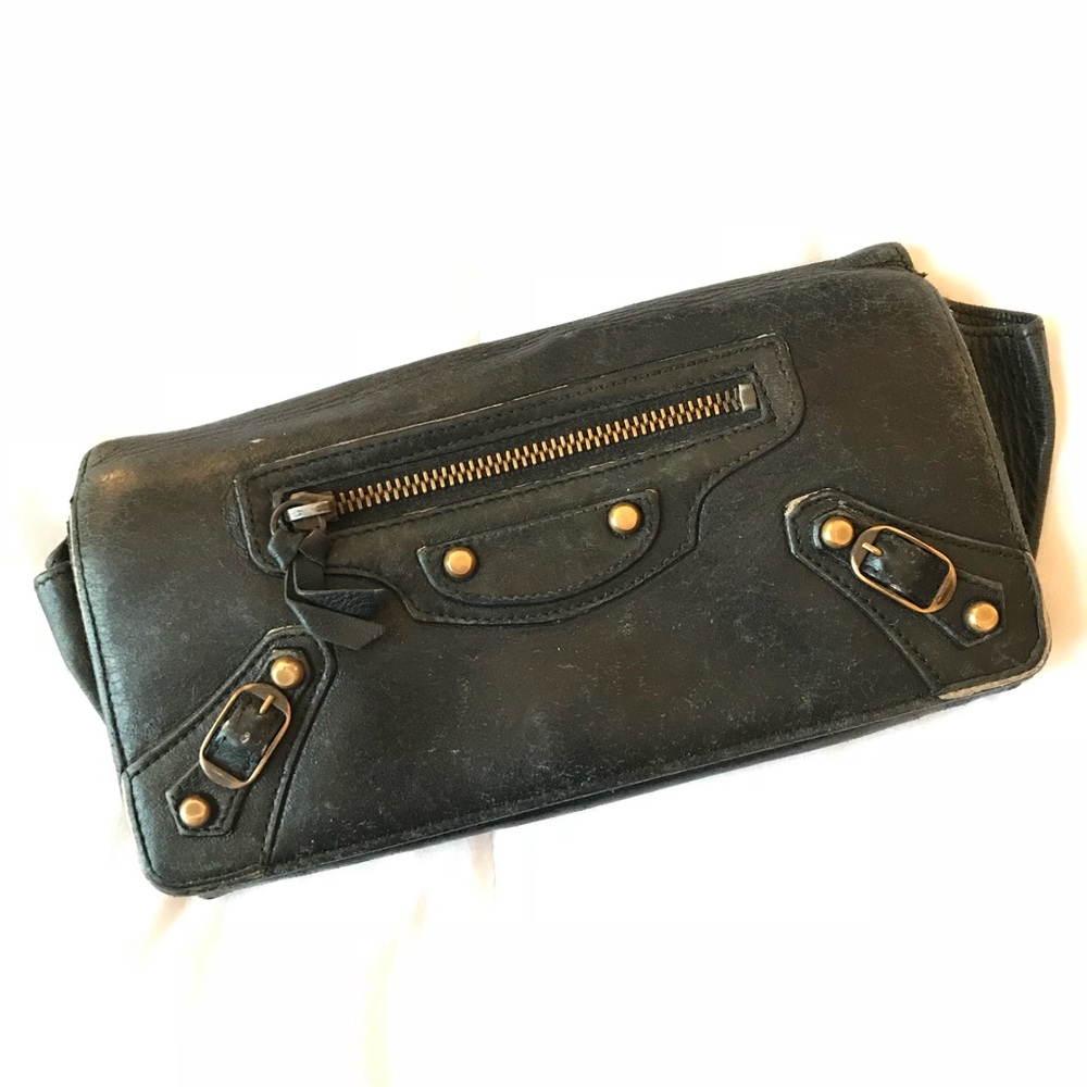 Balenciaga black leather wallet clutch - Picture 2 of 8